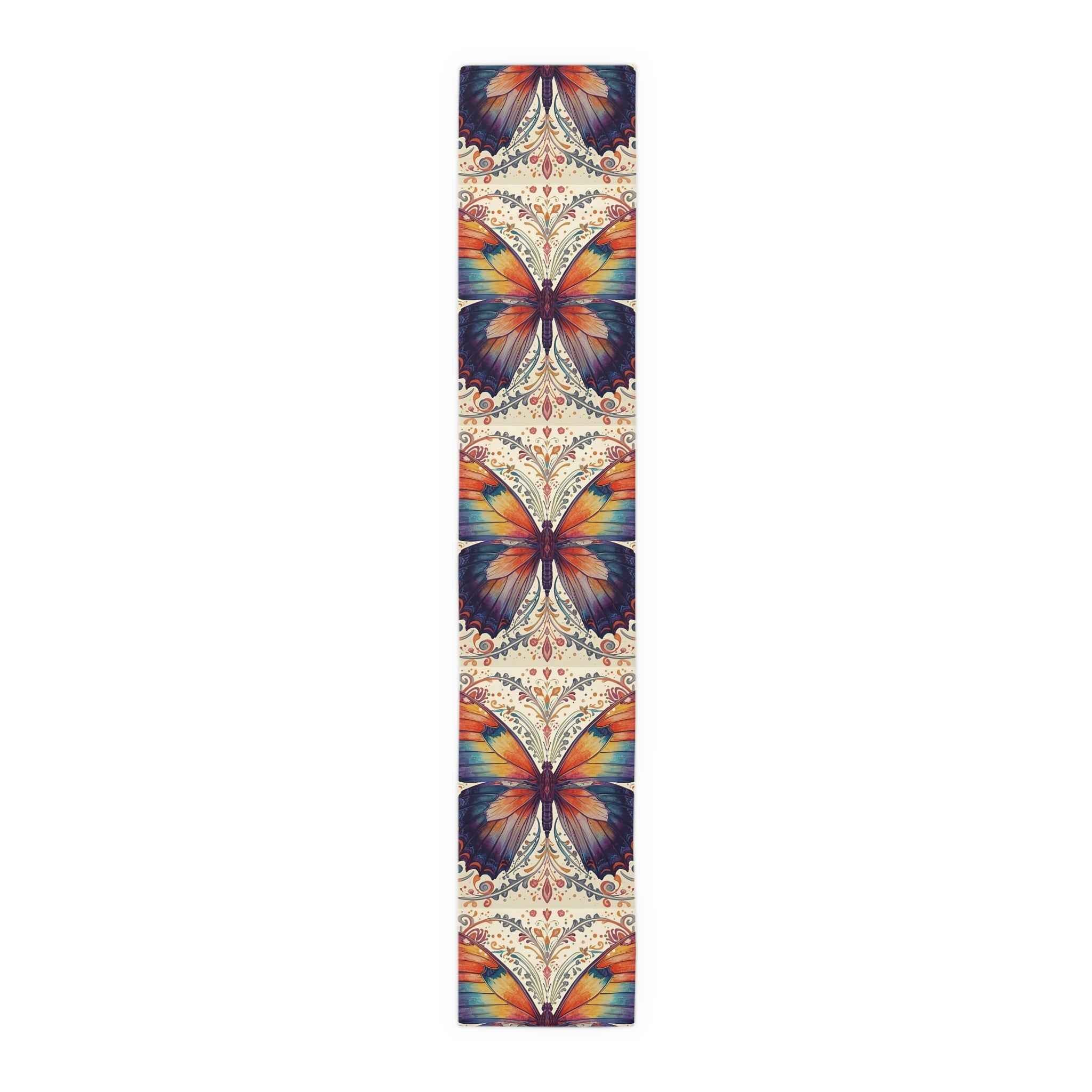 Butterfly Table Runner - Elegant Cotton & Poly Decor for Dining